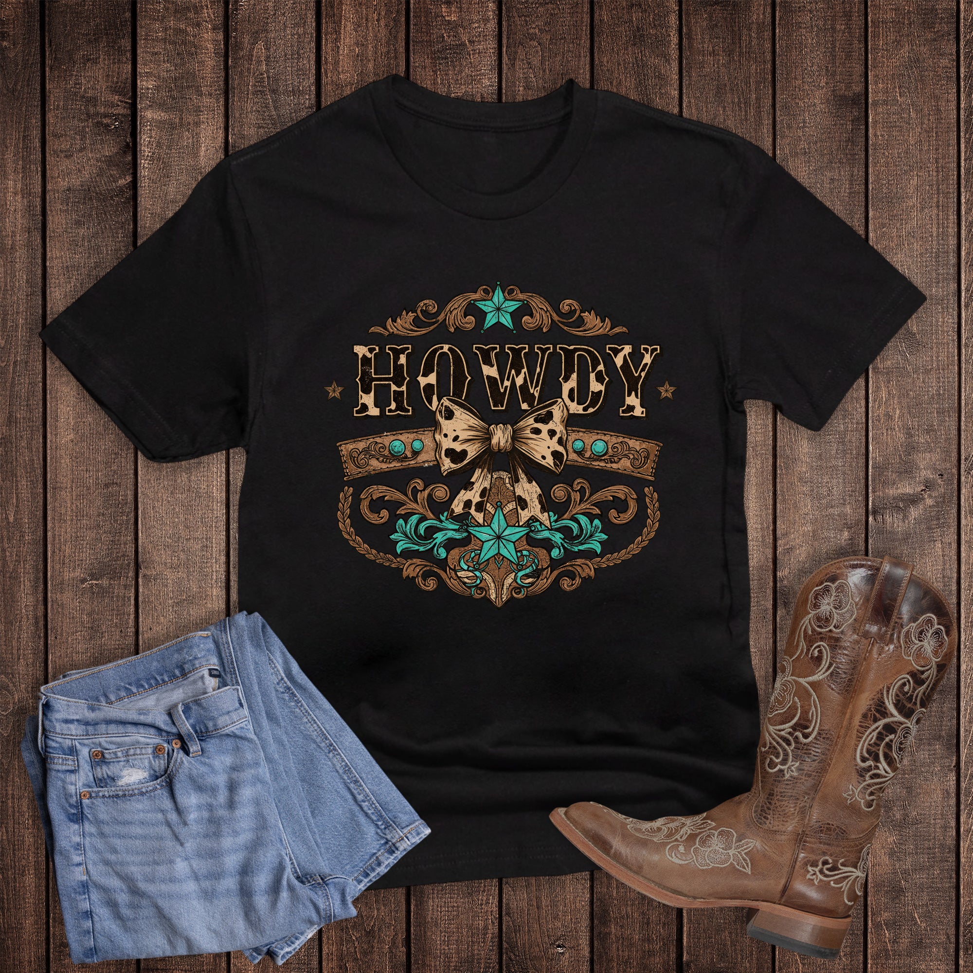 Western Leather Howdy Bow