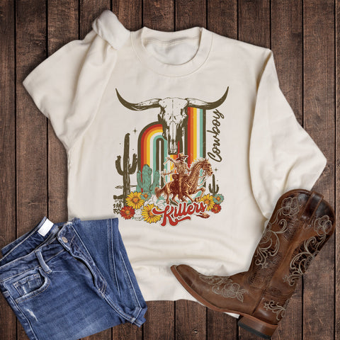 Western Skeleton Cowboy Killers Sweatshirt