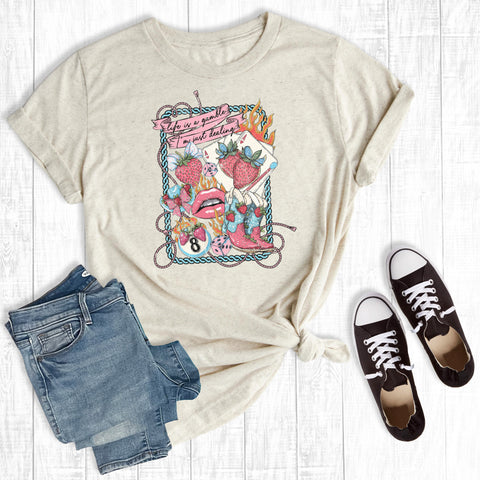 Western Strawberry Life Is a Gamble Cowgirl