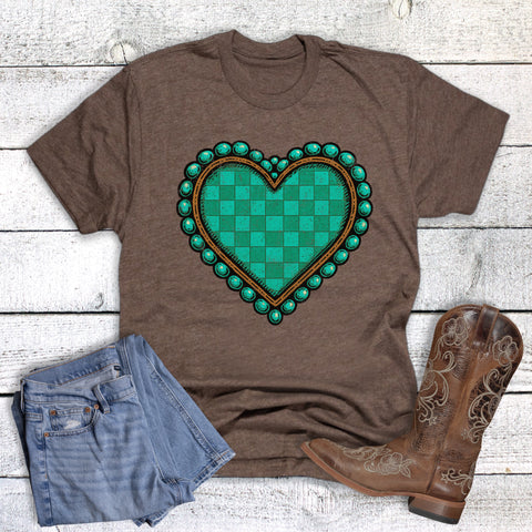 Western Turquoise Heart