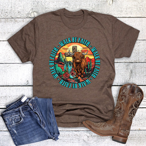 Western Walk By Faith Highland Cow