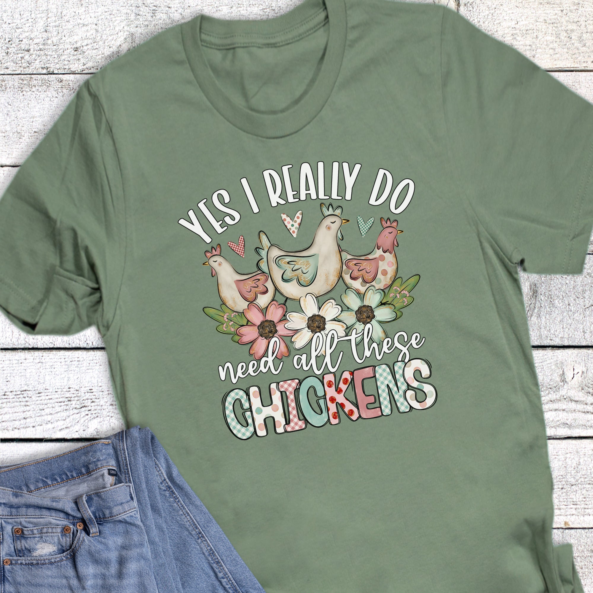 Western Yes I Need All Chickens Graphic Tee