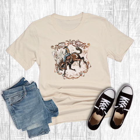 Western Cowboy Bucking Bronco