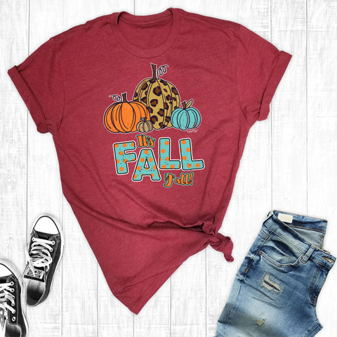 It's Fall Yall 3 Pumpkins Cardinal