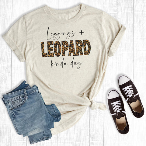 Leggings Plus Leopard Cream