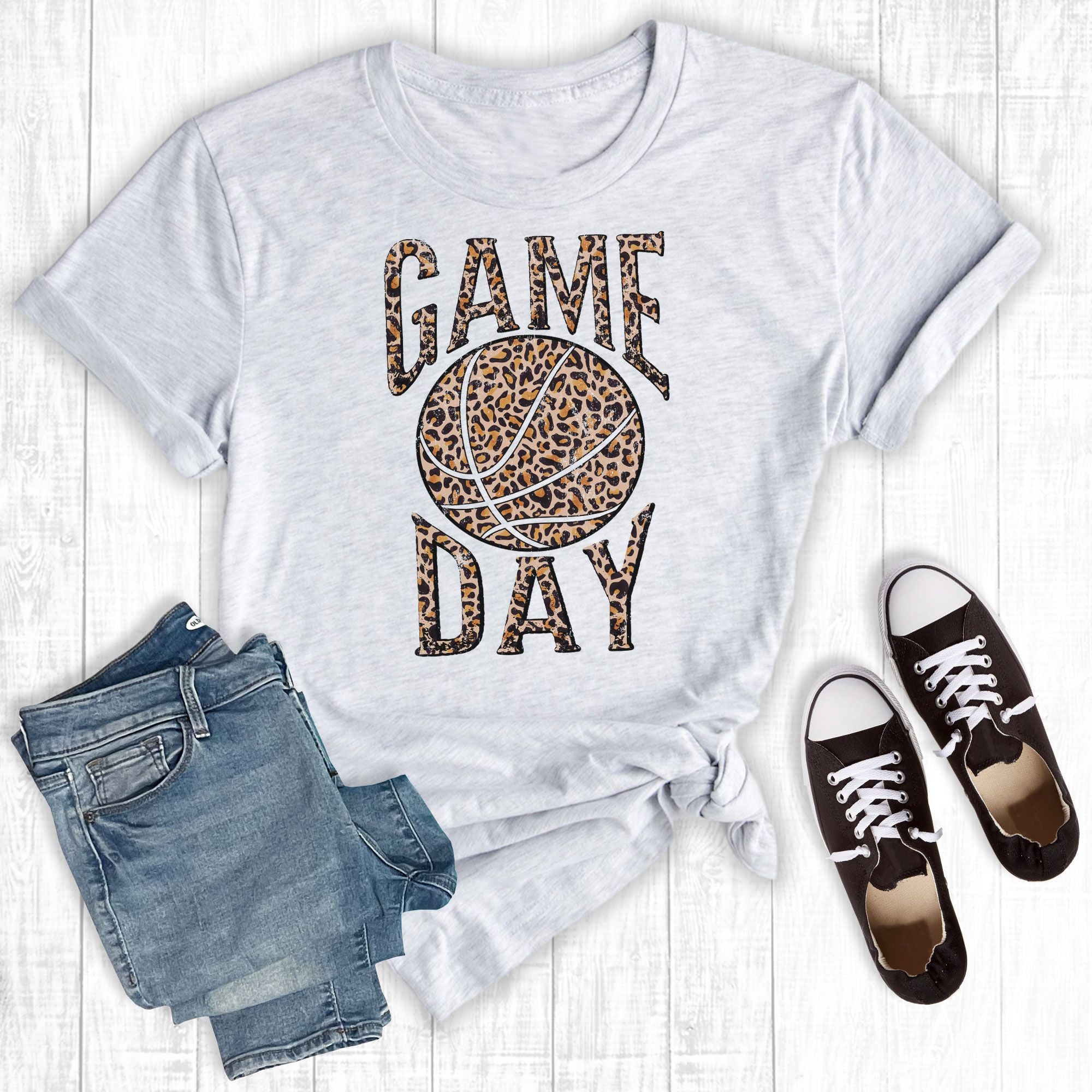 Leopard Game Day Basketball Ash