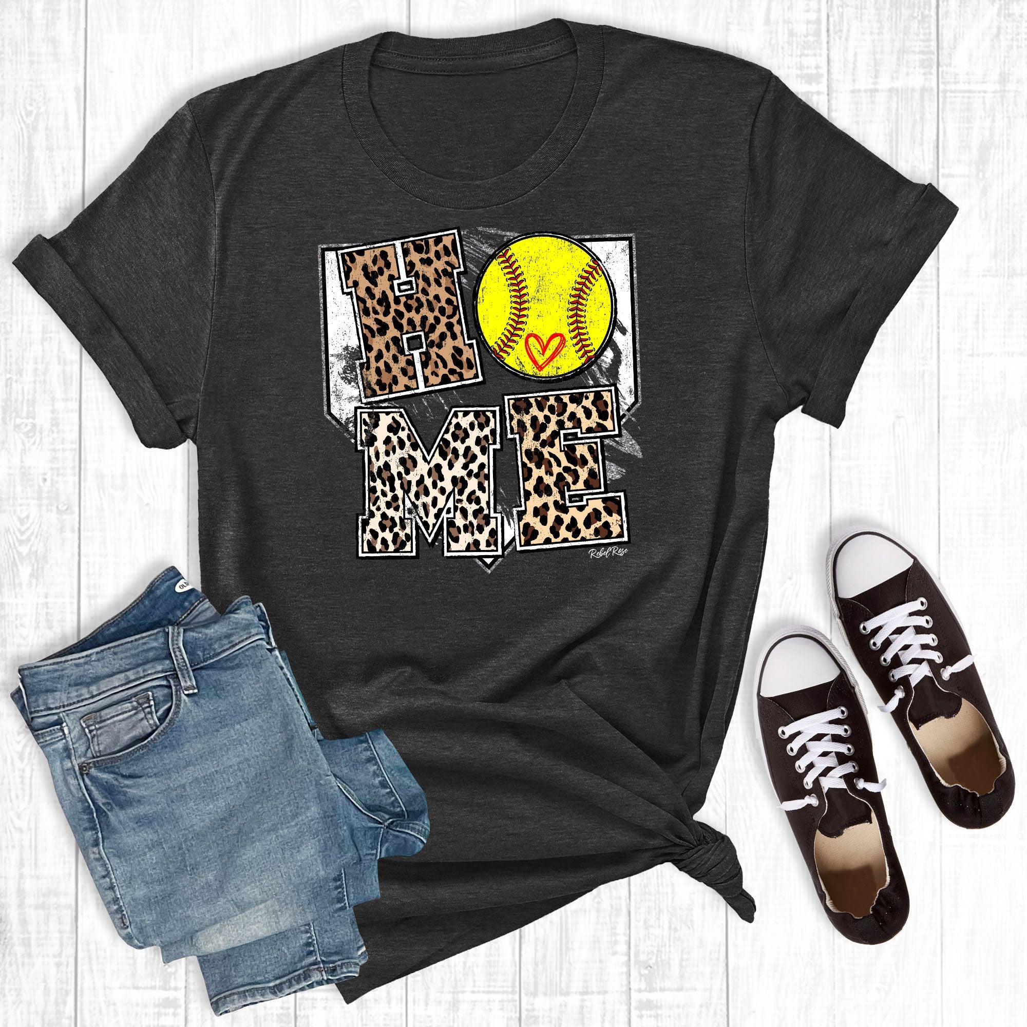 Home Leopard Softball Black