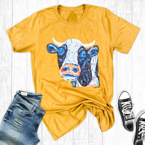 Mustard Painted Cow